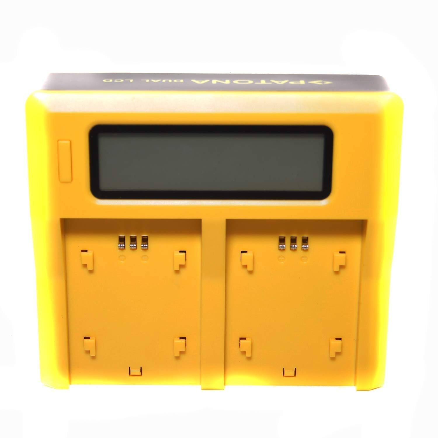 PATONA LCD Dual Ladegerät Set mit 2 Ersatzakkus Akku für Sony NP-F750 F-750 4400mAh Li-ion