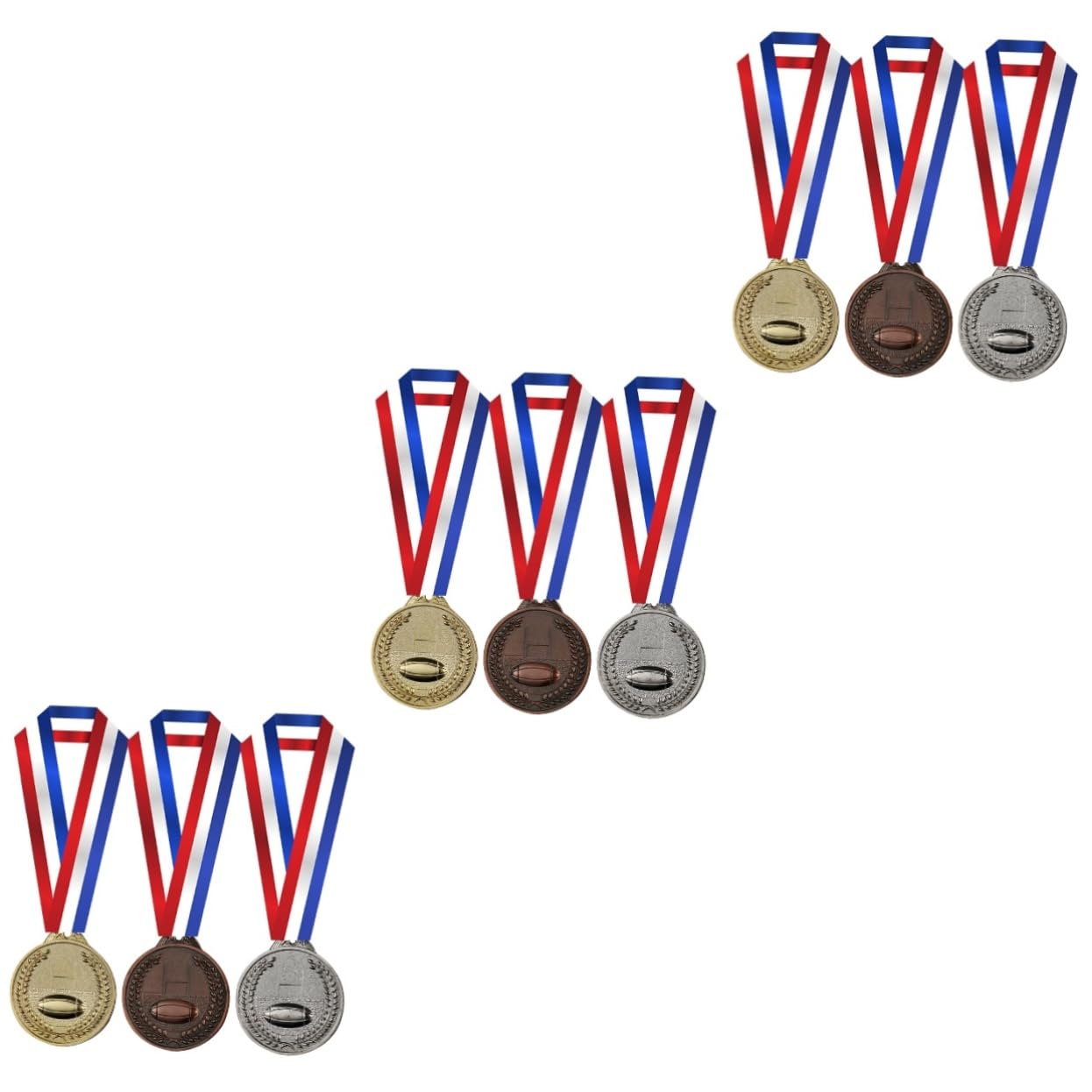 Kisangel Medallas Deportivas para Medallas De Oro para Rugby Medallas para Premios Medallas De Recompensa Medallas De Futbol para Deportes Aleación