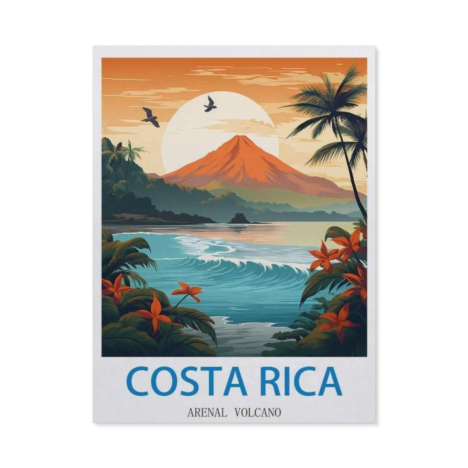 Tin Sign，Costa Rica Arenal Volcano(20x30cm）