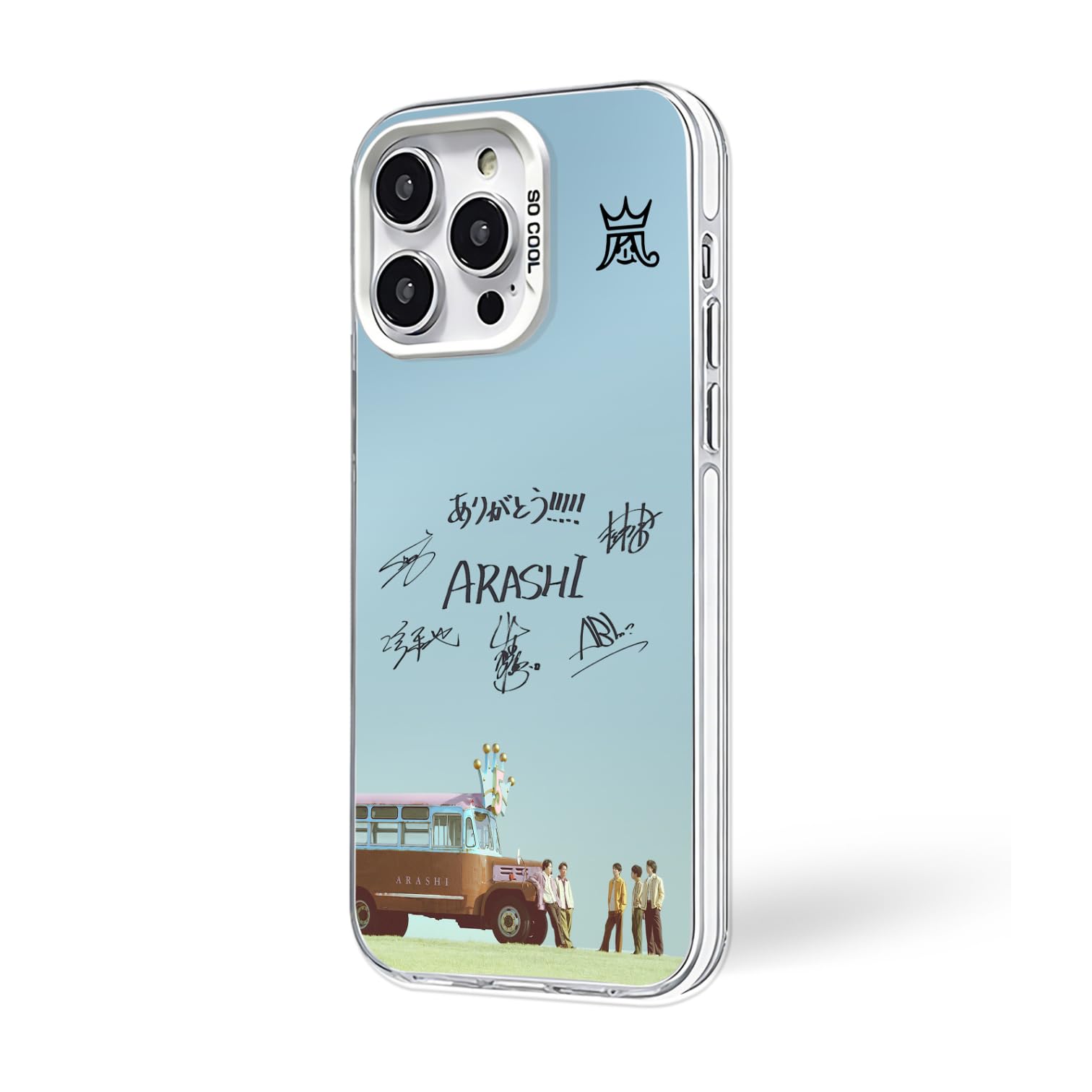 Amazon.co.jp: 嵐ARASHI/FIVE ミラー スマホケース-銀 iPhone 17 16 15