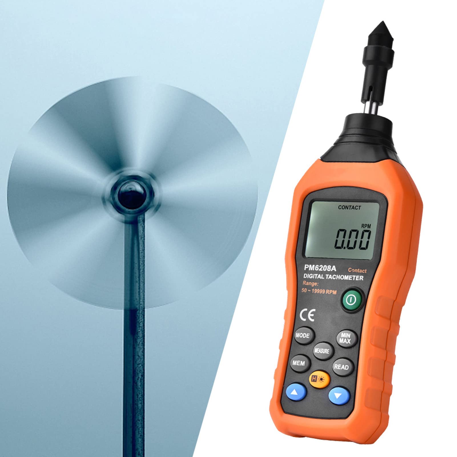 PEAKMETER PM6208A Tachimetro digitale a contametri motore misuratore di velocità