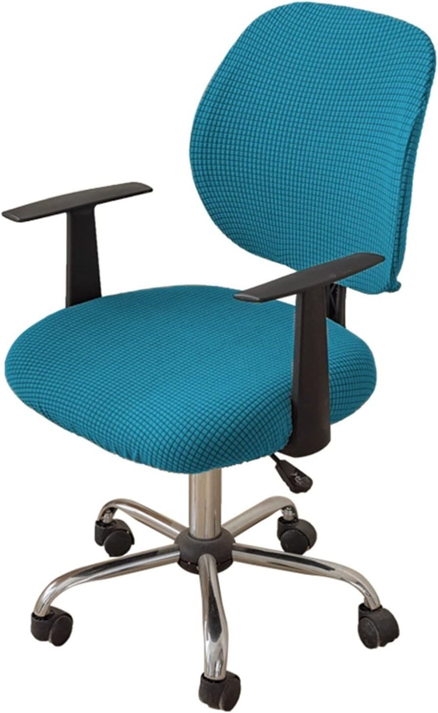 Office Chair Cover,Chair Protectors Computer Chair Covers, ,Split Stretch Spandex Seat Slipcover,Corn Silk Fabric Removable Washable Rotating Swivel Chair Protective Covers(No Chair),Blue,10PCS ( Colo โ image 1