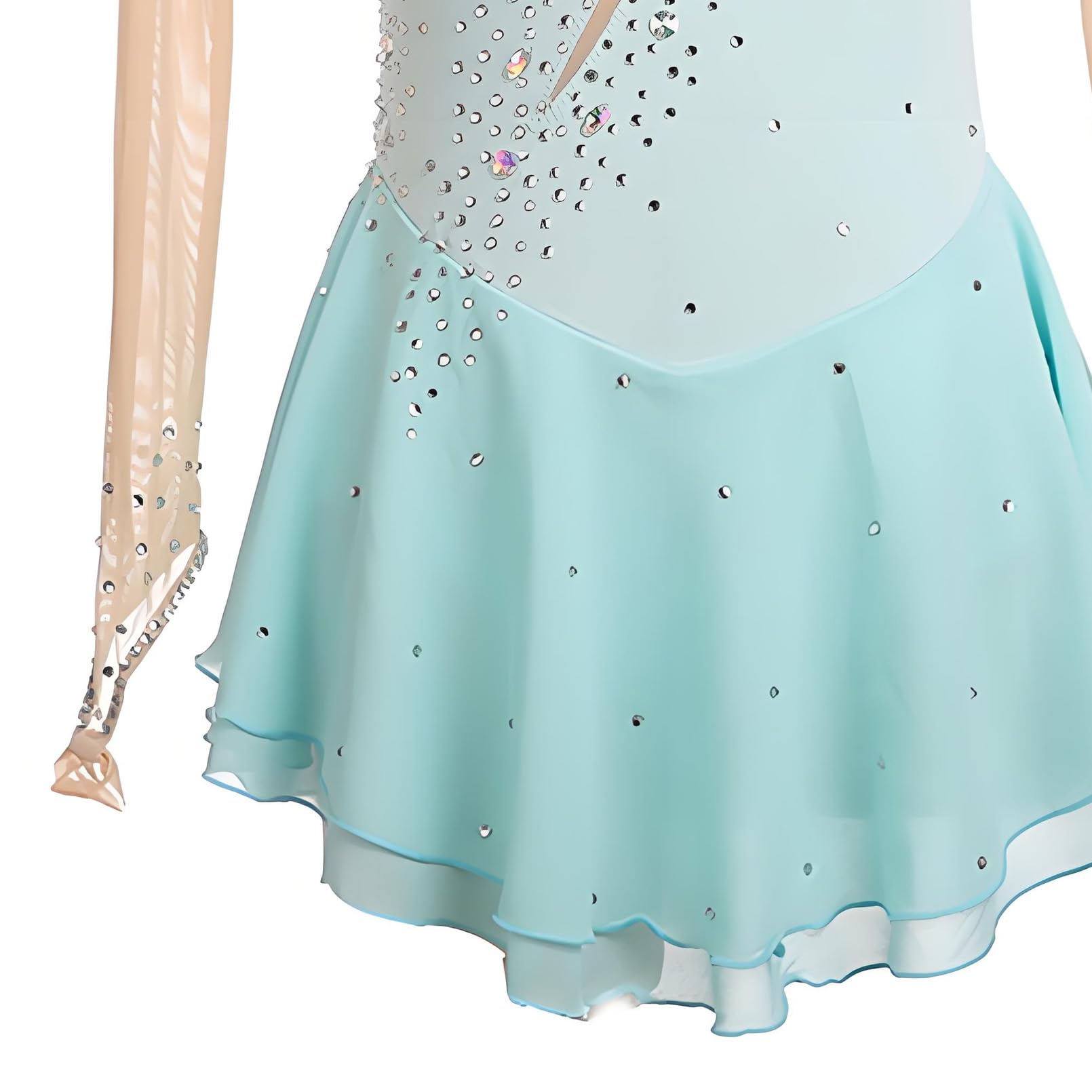 Professionelles Eiskunstlauf Kunstlaufkleid für Damen, handgefertigt, für Wettbewerb und Praxis