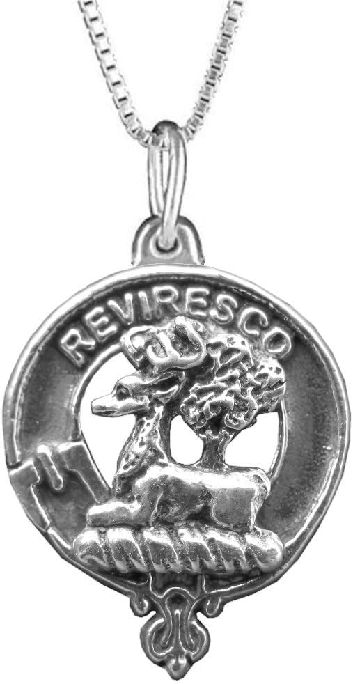 Maxwell Scottish Clan Crest Pendant - Sterling Silver
