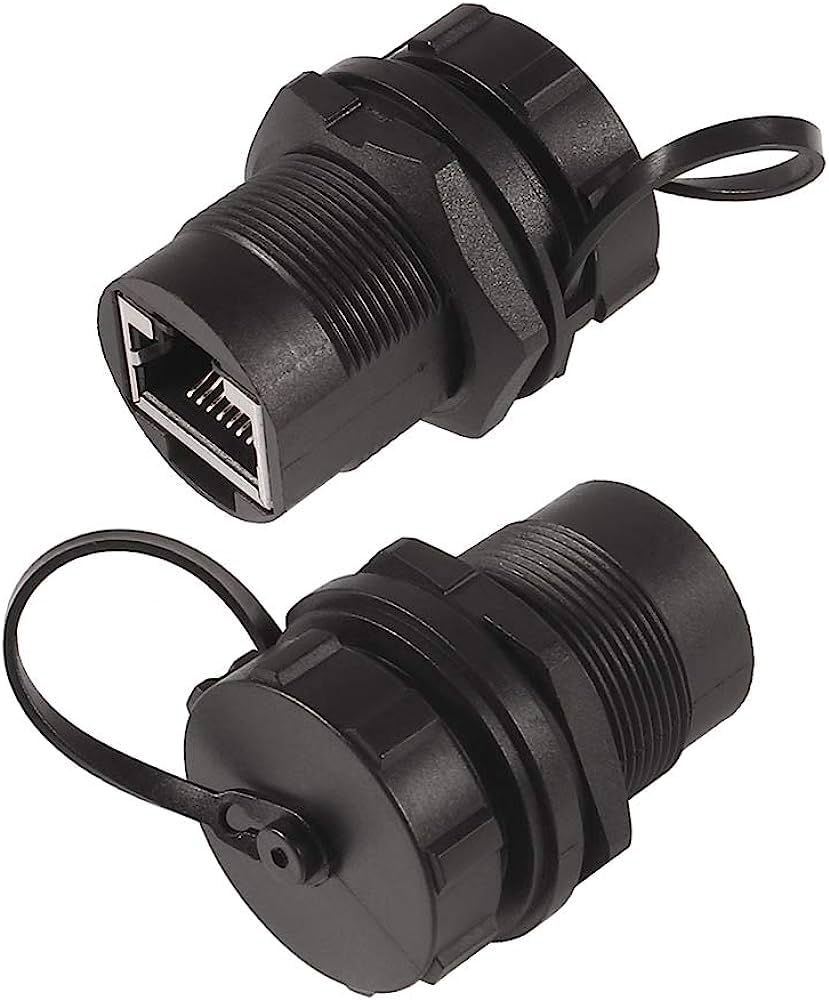 Ethernet LAN Cable Connector, CAT6 RJ45-8P Shielded Industrial Panel Mount Bulkhead Feed Thru Coupler with Waterproof and Dustproof Cap by Surya Manufacturing Company (B0C9DBSDRS) Amazon Price History, Amazon Price Tracker
