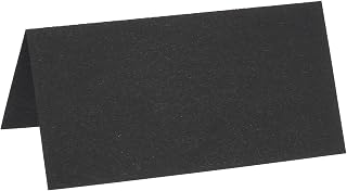 PATIKIL Table Name Place Cards,25Pcs 3.9 x 3.9inch Favor Decor Foldable Blank Card for Wedding Party Seating Place Cards Black