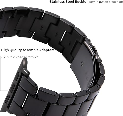 Miniatura 3 de HOPO Compatible con Apple Watch Band Series Ultra1110987, pulsera de resina fina, moderna, ligera, repuesto para iWatch Series 654321SE para mujeres