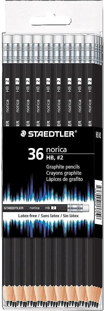 Amazon.com : Staedtler Norica #2 HB Woodcased Pencils Black 36/Pack (1