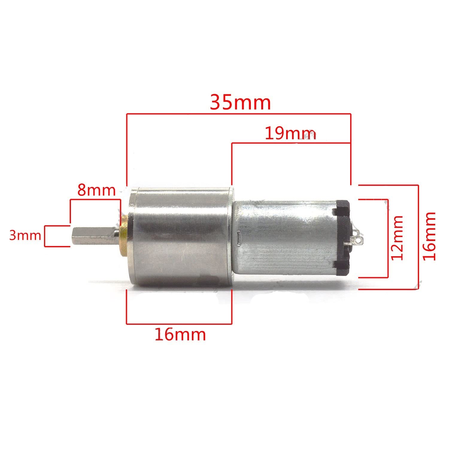 GRASAKY DC Getriebemotor 6V 180rpm - Kleiner Robotermotor Hochmoment