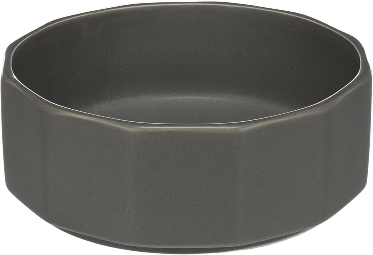 FEEDING AND DRINKING BOWL VALERIO ROUND GREY 16x6CM 800ML