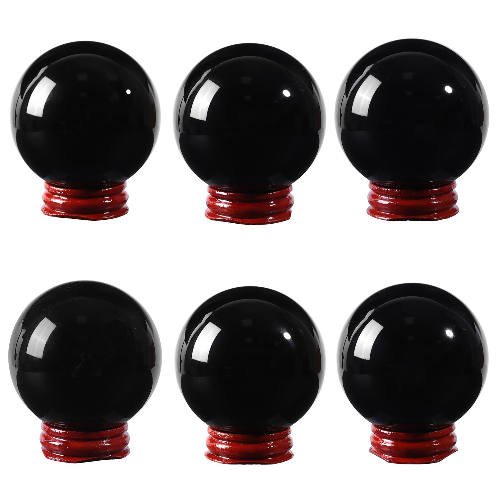 Nupuyai Natural Obsidian Ball with Wooden Stand - Image 3
