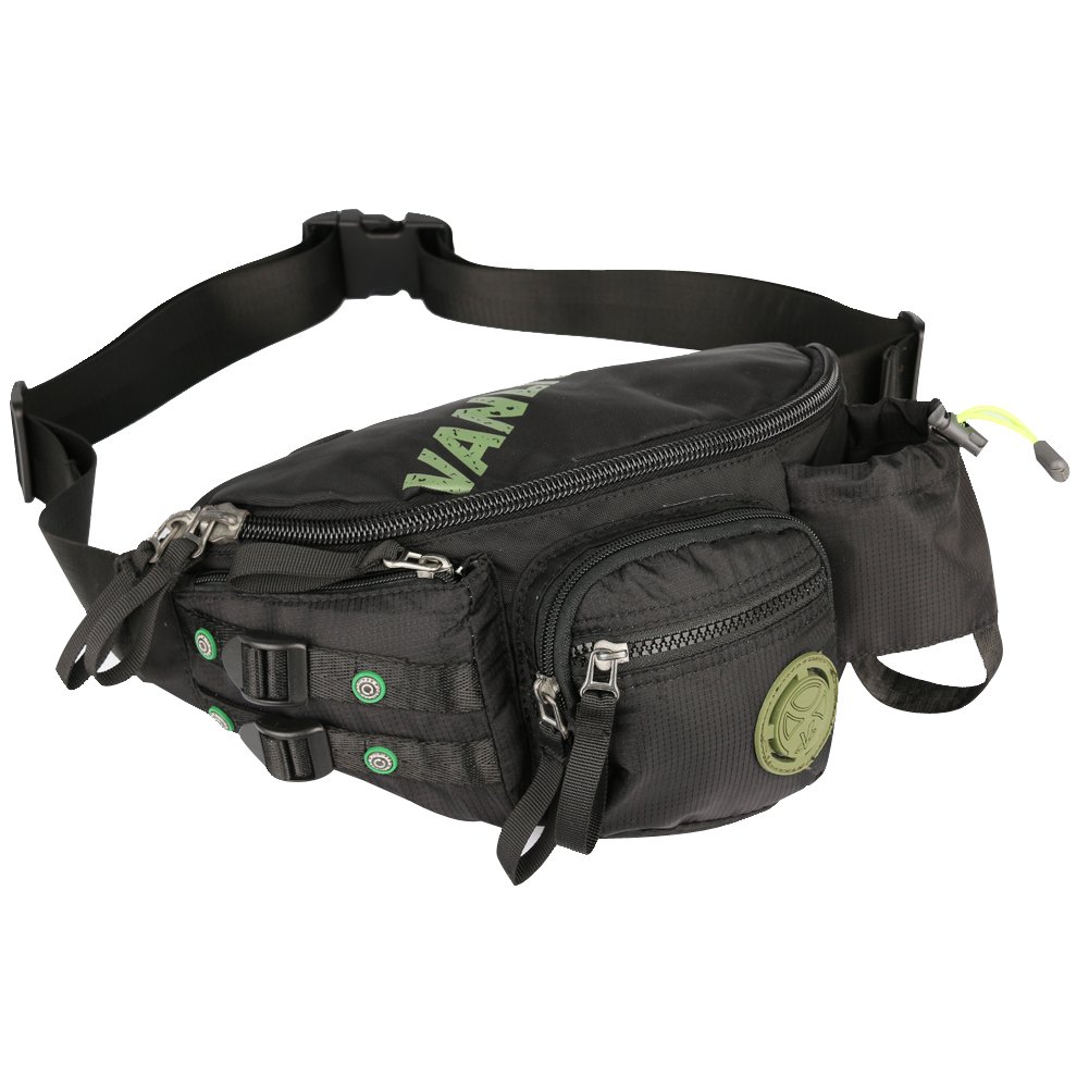 LarswonFanny Pack, Sling Bag, Waist Pack with Bottle Holder, Running Bag Hiking Waist Bag