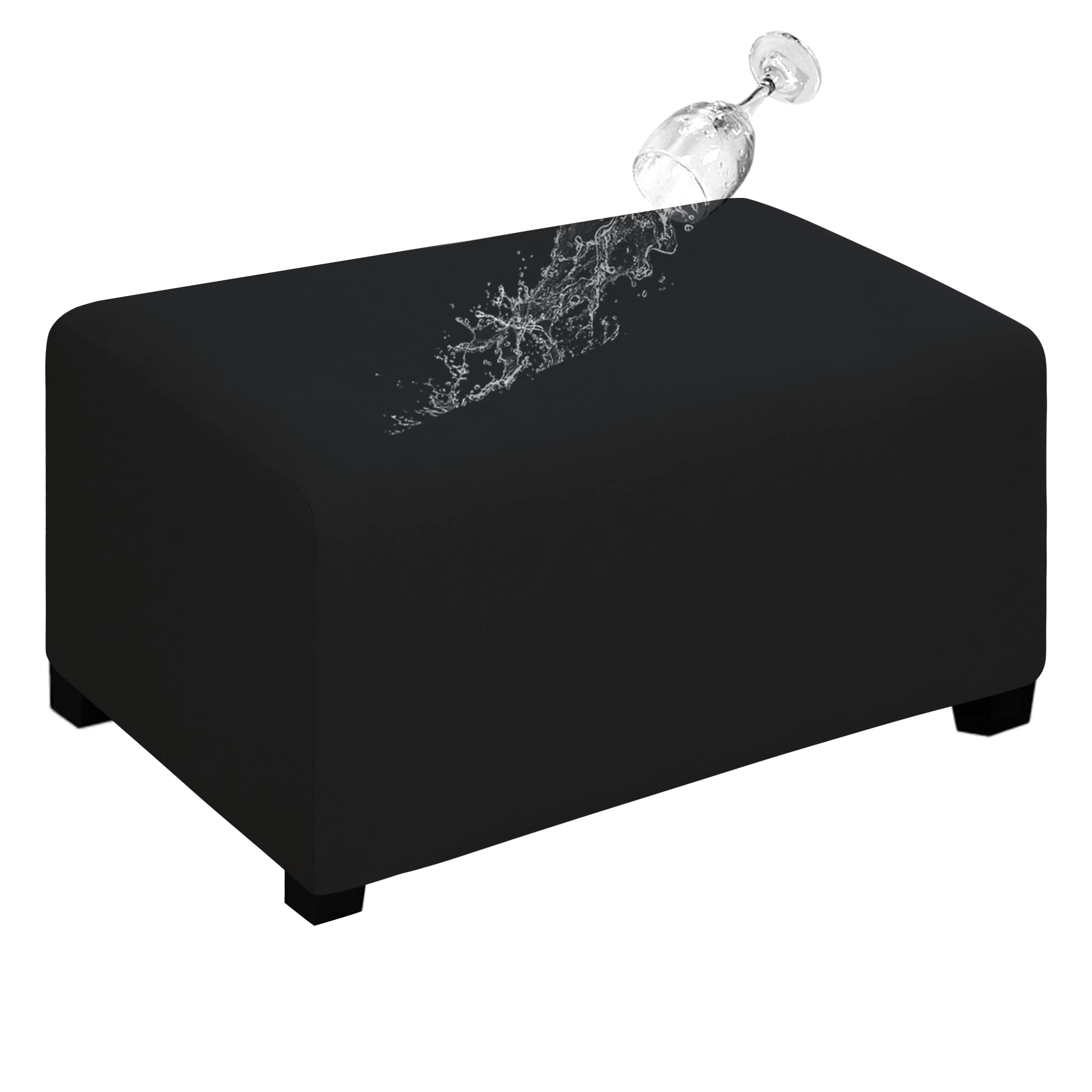 Easy-Going Waterproof Stretch X-Large Rectangle Ottoman Cover Footstool