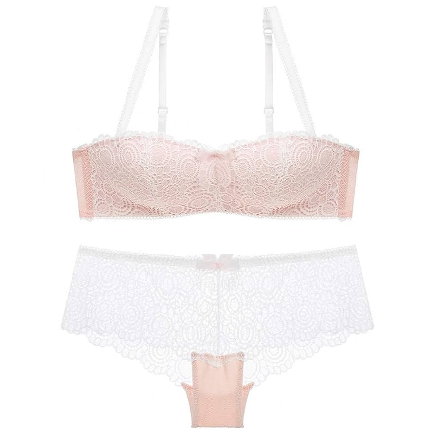 ヨーロッパ アンティーク ランジェリーオールインワン ピンク サテン レース付き 立体ローズ刺繍レースサテンカップブラジャー＆ショーツセット