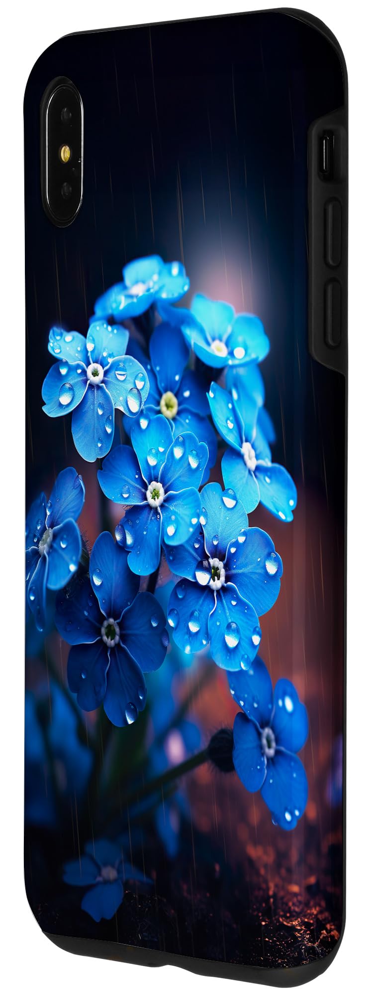 Elegant Forget me not flower in Rain Case for iPhone XS Max - Image 2