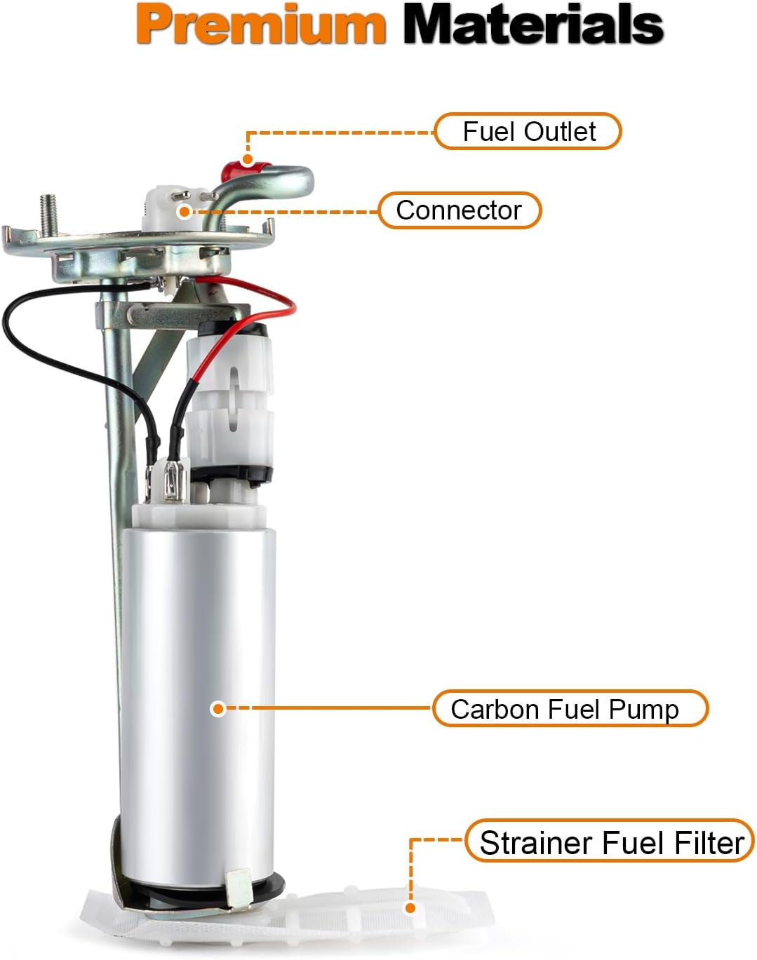 Electric Fuel Pump Module Assembly Compatible with BMW 318i 325 325i 325is 325iX 1988-1993 L4 L6 1.8L 2.5L 2.7L GAS Replace E8138H 16141179992 16141184022 with O-Ring