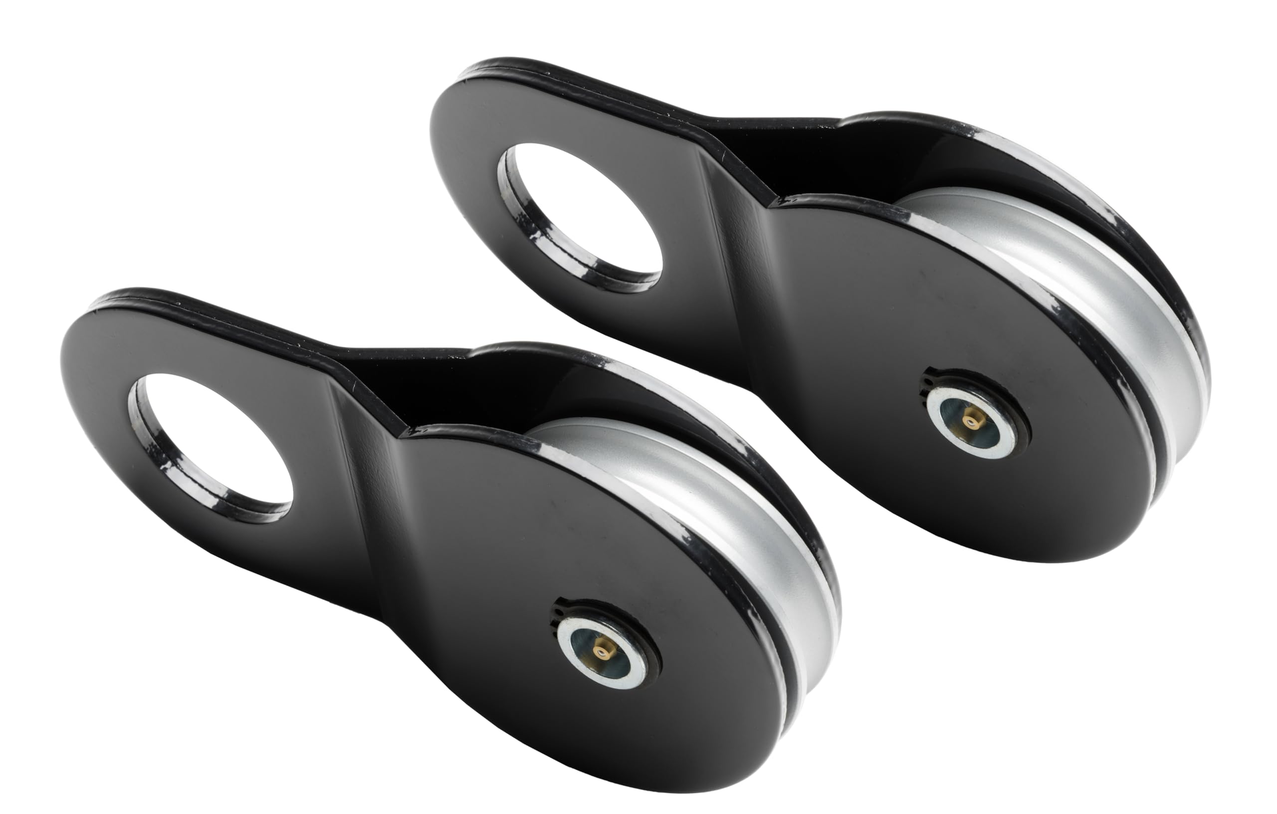 Hi-Gear 2 Pack Black - Heavy Duty 8 Ton 17,600 lb. Capacity Universal Black Snatch Block Recover Winch Pulley