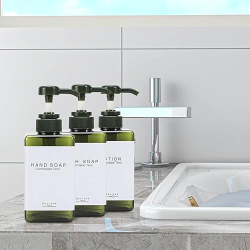 Vista 12 de Botellas recargables de champú y acondicionador para pared de ducha, dispensador de champú y acondicionador con bomba sin taladro