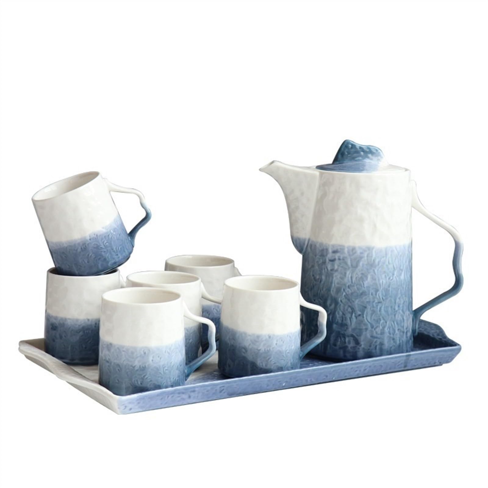 Service à thé en céramique avec carafe résistante à la chaleur et tasses assorties pour le salon