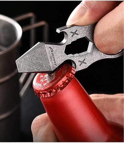 Miniatura 6 de Barra de palanca de titanio, barra de palanca de bolsillo, herramientas de titanio, llavero abridor de botellas puede llevar barra Edc (pequeño)