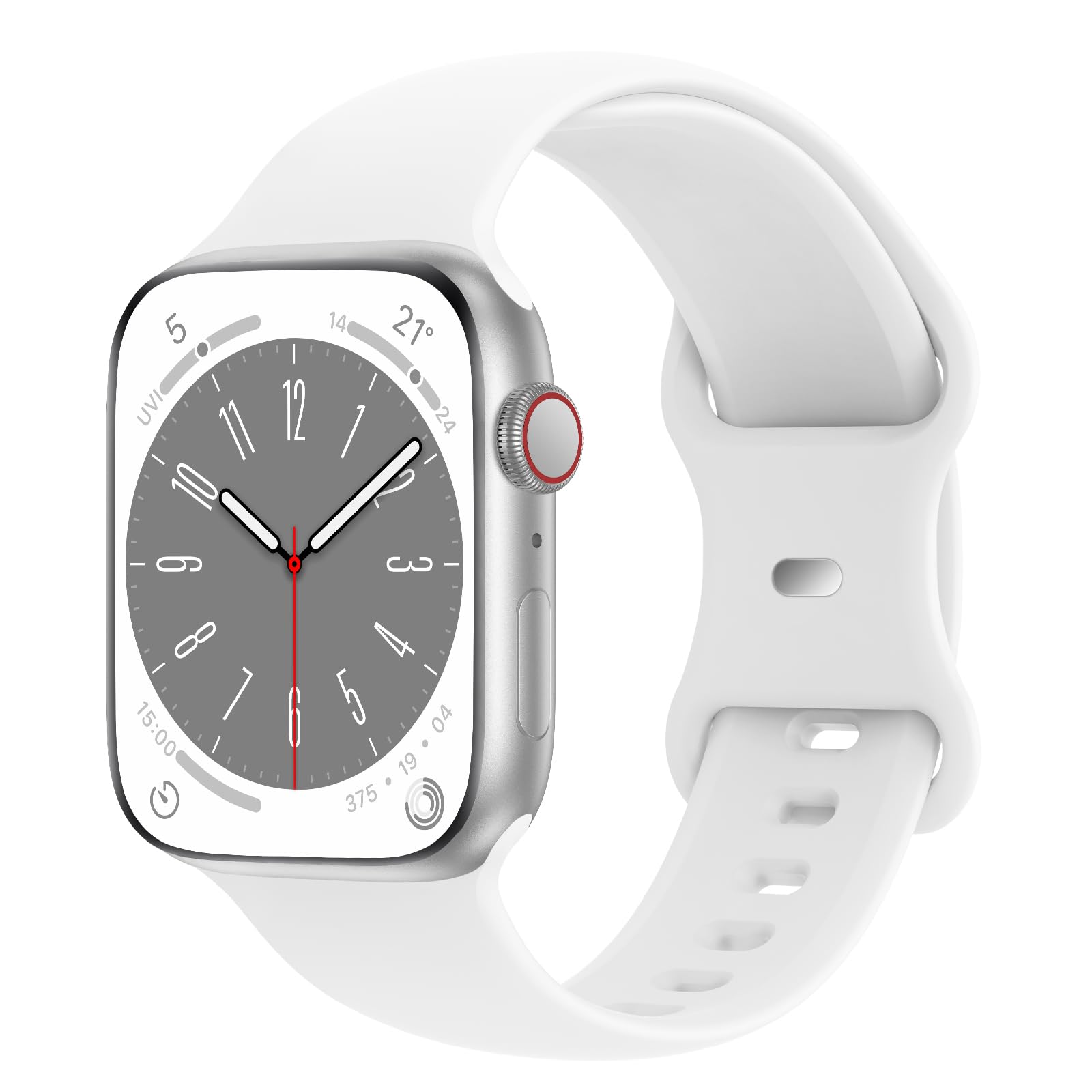 Distore Bands Compatible with Apple Watch 38mm 40mm 41mm 42mm 44mm 45mm 49mm, Soft Silicone Replacement Sport Accessory Strap Wristband for iWatch Series Ultra 8/7/6/5/4/3/2/1 SE Women Men