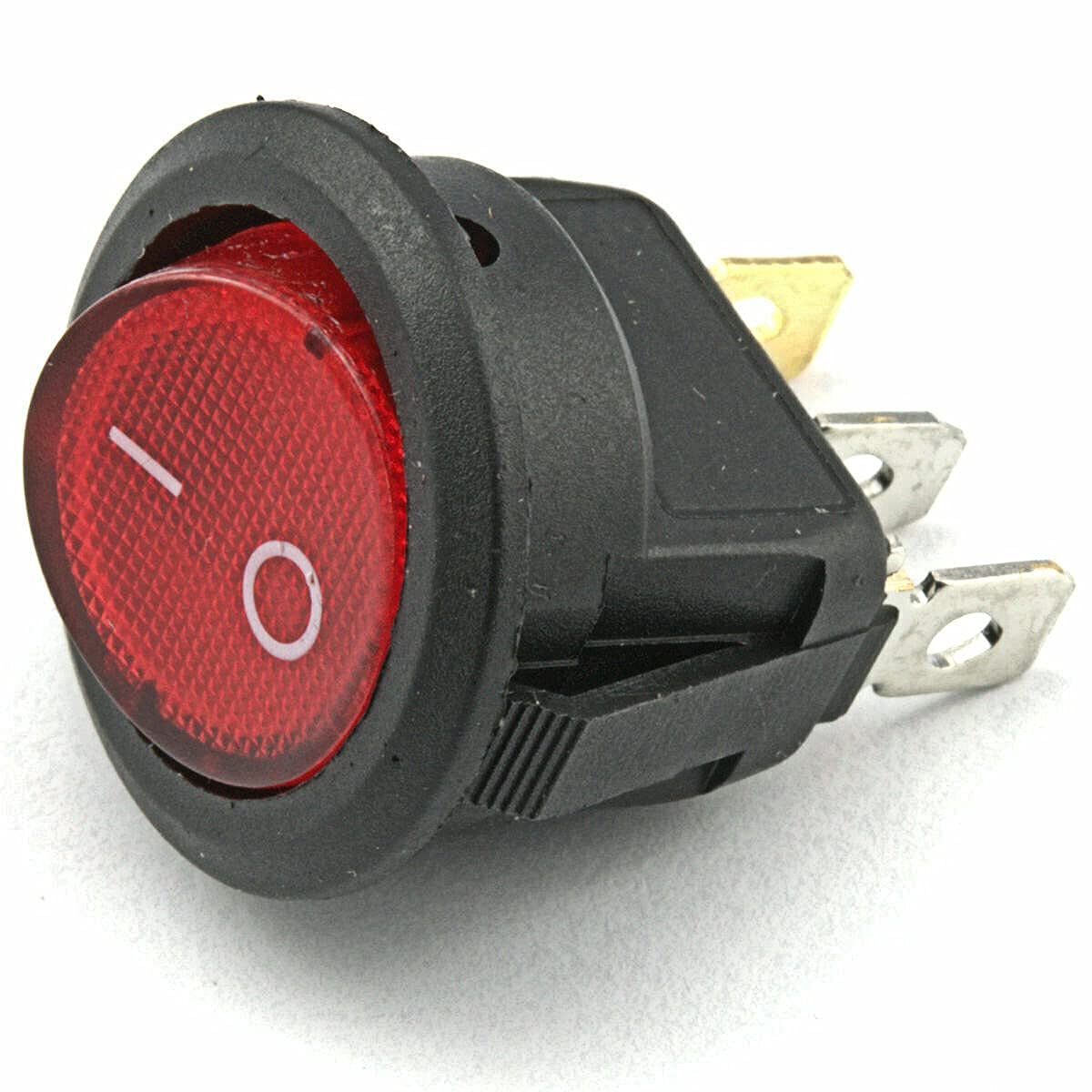 Toggle Switch 12V 16A Mini Round Rocker Switch – On/Off, 20mm Cut Out ...