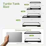 Small Turtle Tank Kit,All in One Red Eared Slider Starter Aquarium | PC Aquatic Habitat for Baby Tortoise,Fishes,Includes Silent Filter,Filter Plates,UVB Lamp,Bulb,Plants,Stone,Basking Platform