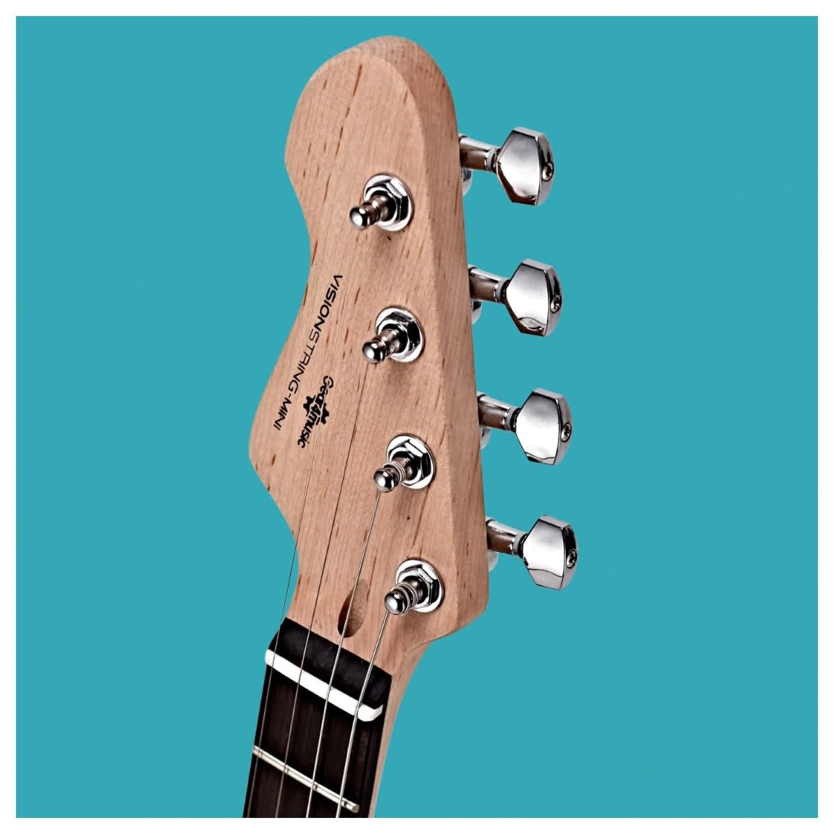 VISIONSTRING Mini Chitarra Elettrica Mancina 1/2 con Altoparlante, Nero | Chitarra Bambini 1/2 con Altoparlante Integrato, Borsa Tracolla Accordatore e Plettri, Mancina, Nero