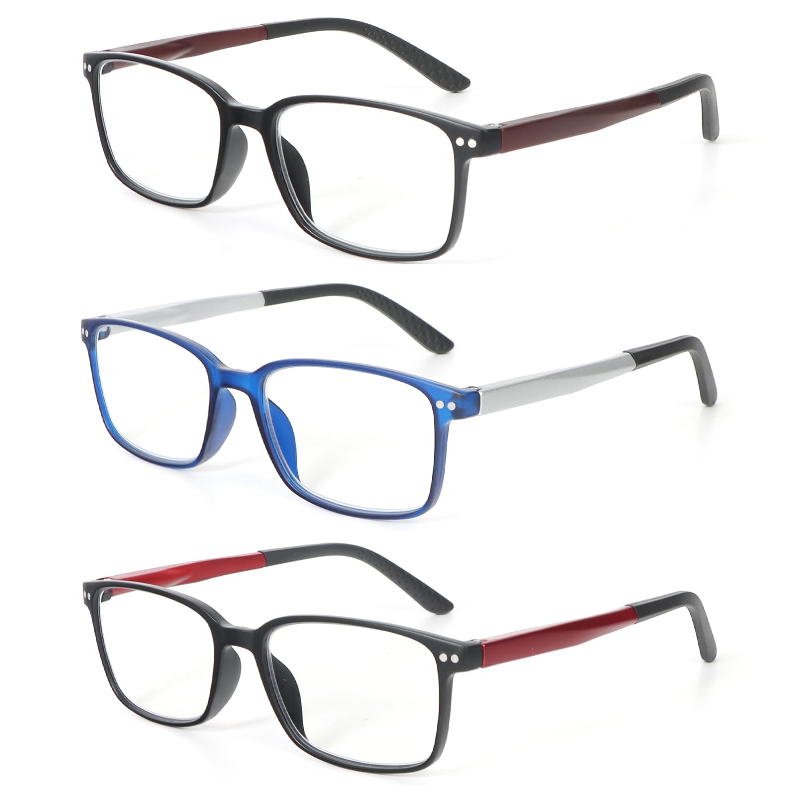 KoKoBin Ultraleicht Lesebrille für Damen und Herren mit Federscharnieren Computer Brillen