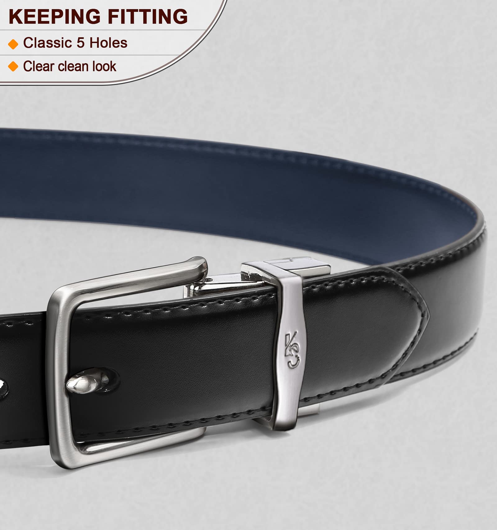 KEMISANT Reversible Belts For Boy Gift, Boys Leather Belts for Casual Dress Pants Jeans 1