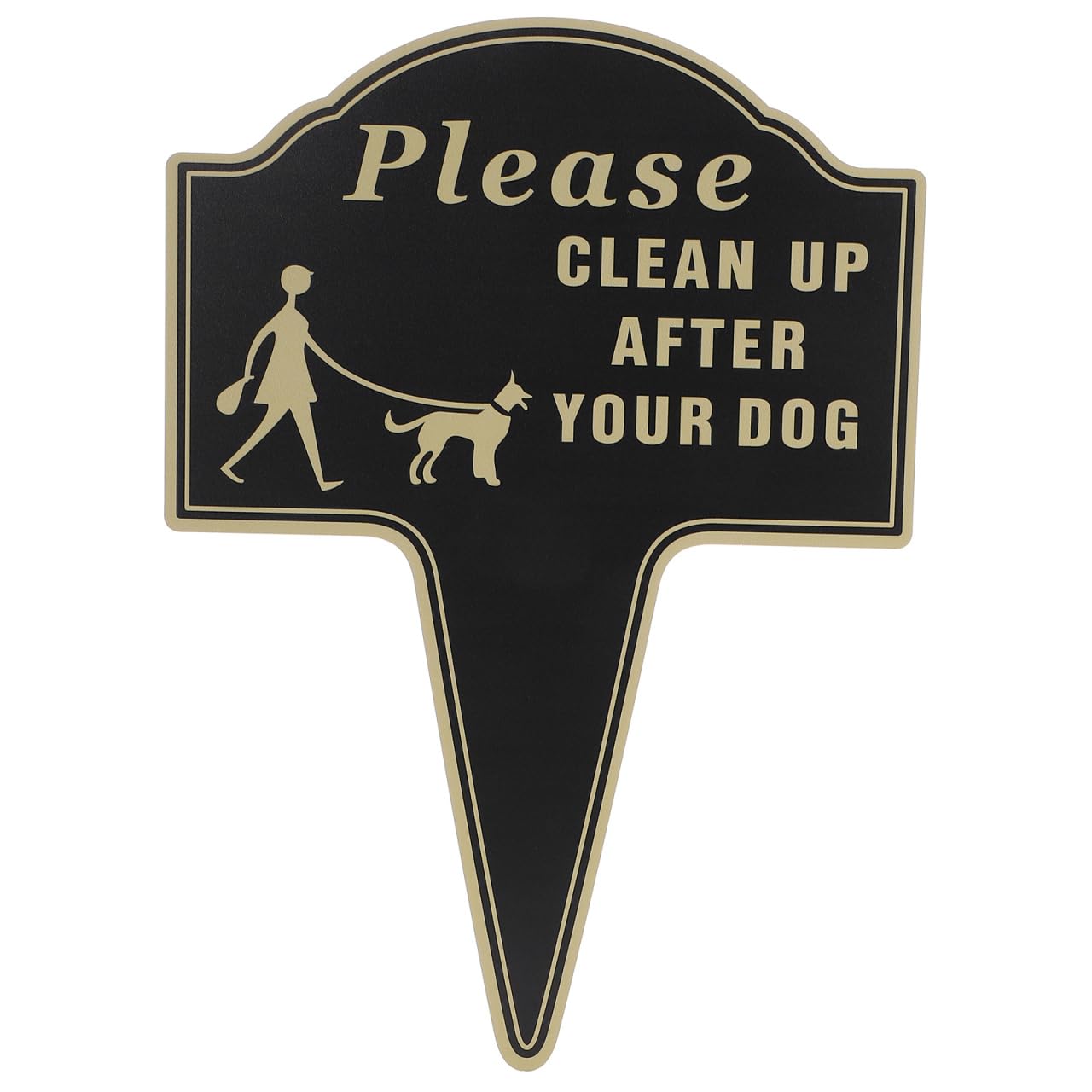Kisangel Garden Pet Dog Warning Sign Please Clean up after Your Dog Metal Lawn Sign Double-Sided Weatherproof Aluminum for Backyard Yard
