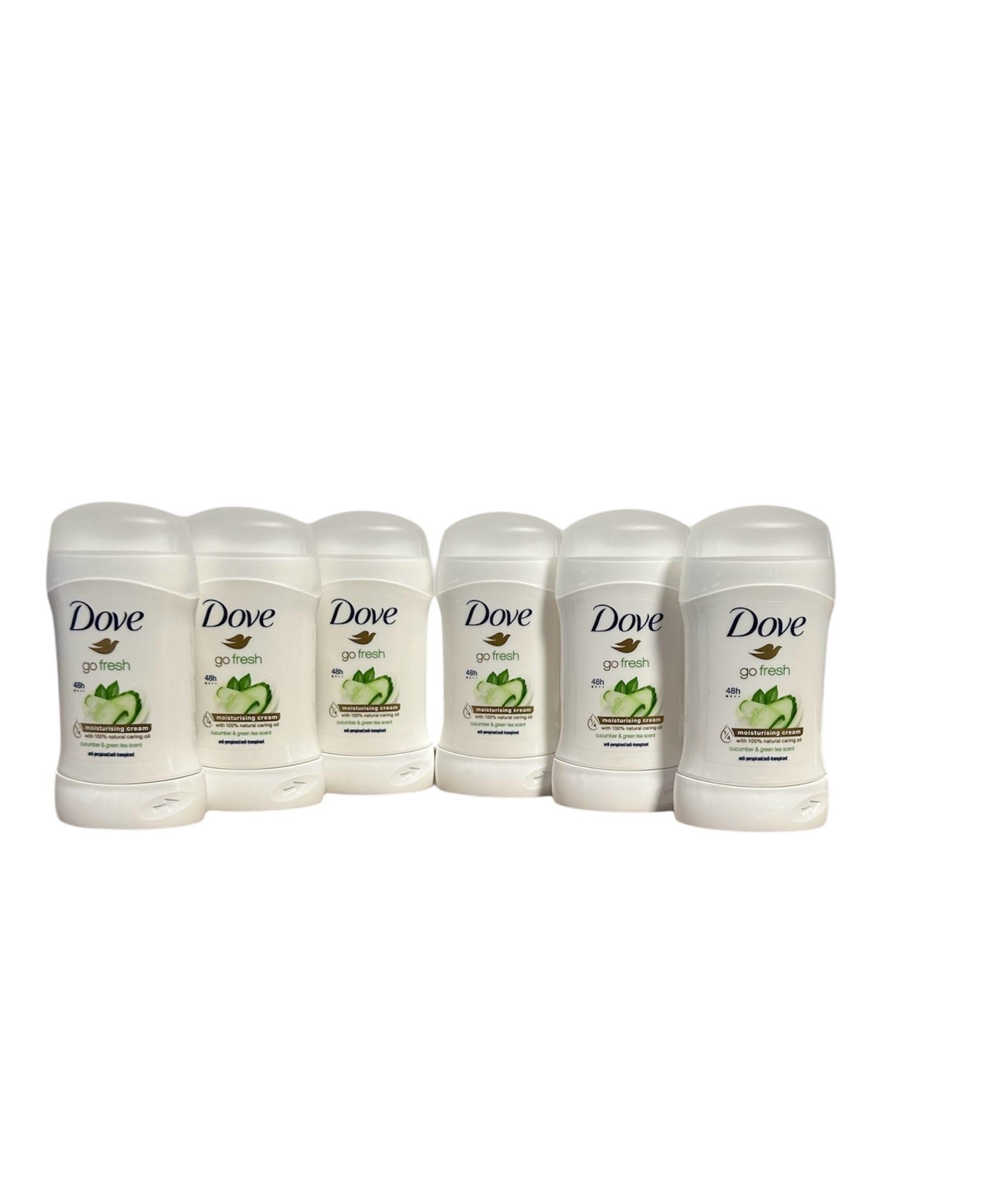 Dove Go Fresh - Desodorante en barra (6 unidades, 30 ml, antitranspirante)