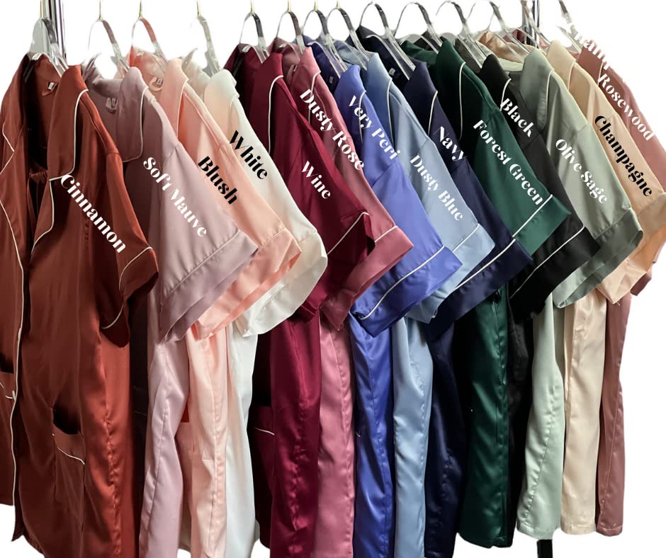 Bridesmaid Pajamas with Personalization - Bridal Party Pajamas- Pajama for Women - Two-piece PJ Sets - Soft Sleepwear Lingerie - Bridesmaid Gifts - Short Sleeve Pajamas Tops - Bridal Party2