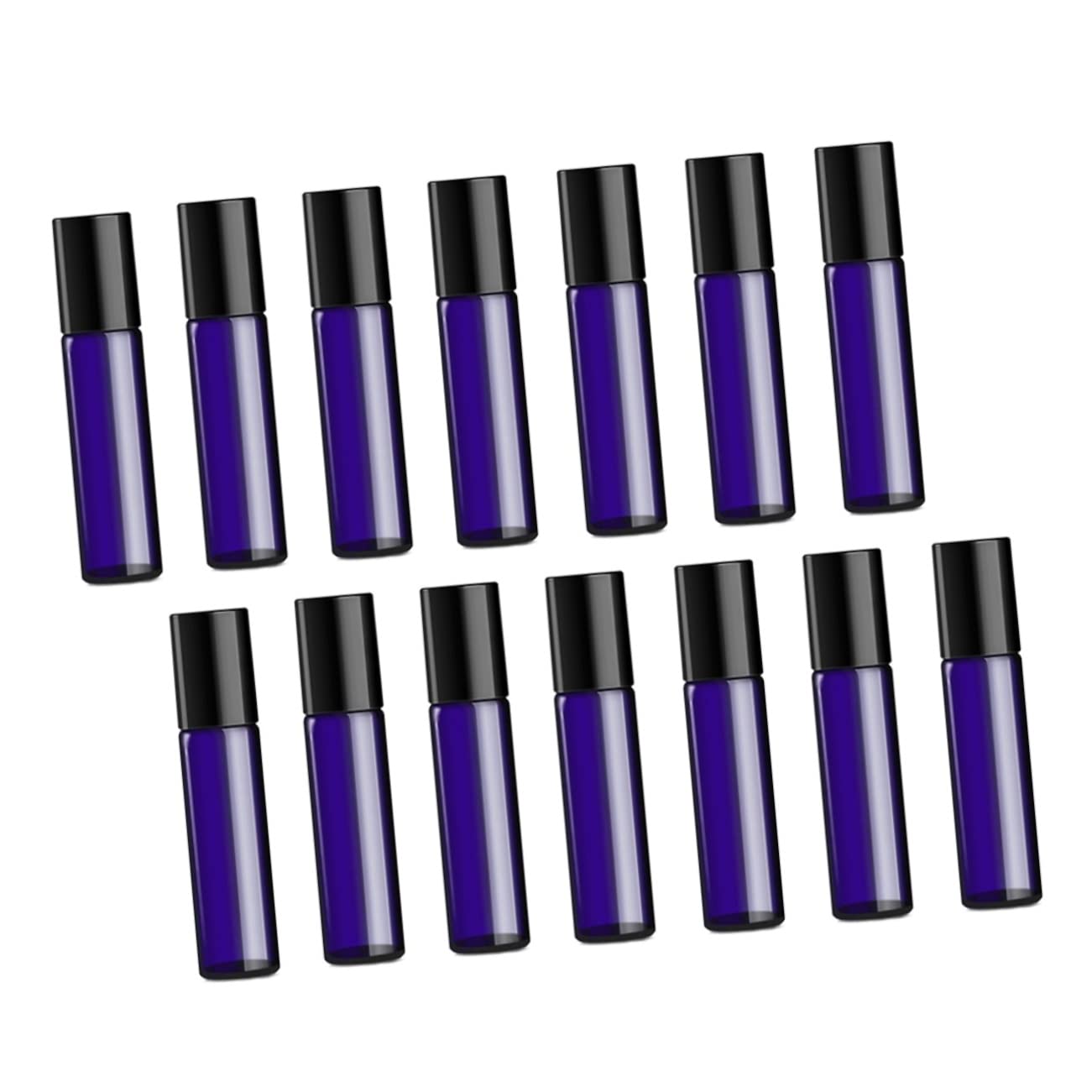 Didiseaon Set di 24 Bottiglie Roll-on in Vetro Blu da 5ml per Olio Essenziale, a Tenuta Stagna, per Viaggio la Cosmetica Personale