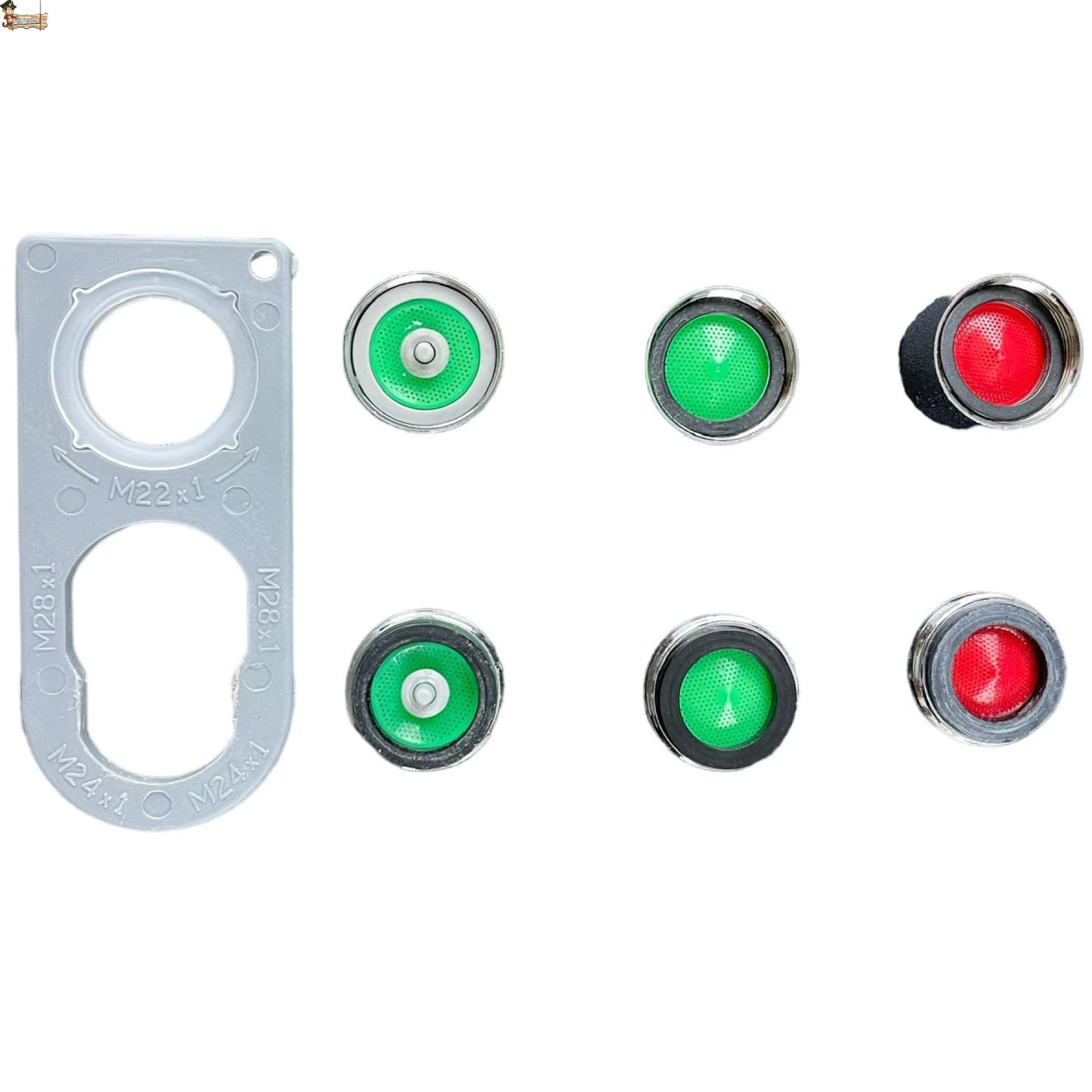 BricoLoco.com Atomiseur aérateur robinet Clé incluse Diffuseur économiseur économiseur robinets de lavabo, salle de bain, évier, cuisine, économie d'eau (2, H-22x100 auto-nettoyant) BL030-1000218A23