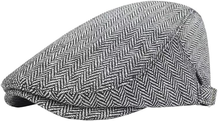 European Style British Tartan Flat Caps Men's Beret Hiking Travel Hat Versatile Outdoor Newsboy Cap Outdoor Sports