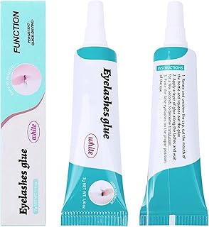 Eyelash Extension Glue, Lash Glue, Strip EyeLash Glue Super Hold Eye Lash Glue Long Lasting Waterproof Lash Adhensive for False Eyelashes Suitable for Sensitive Eyes, 7ml…