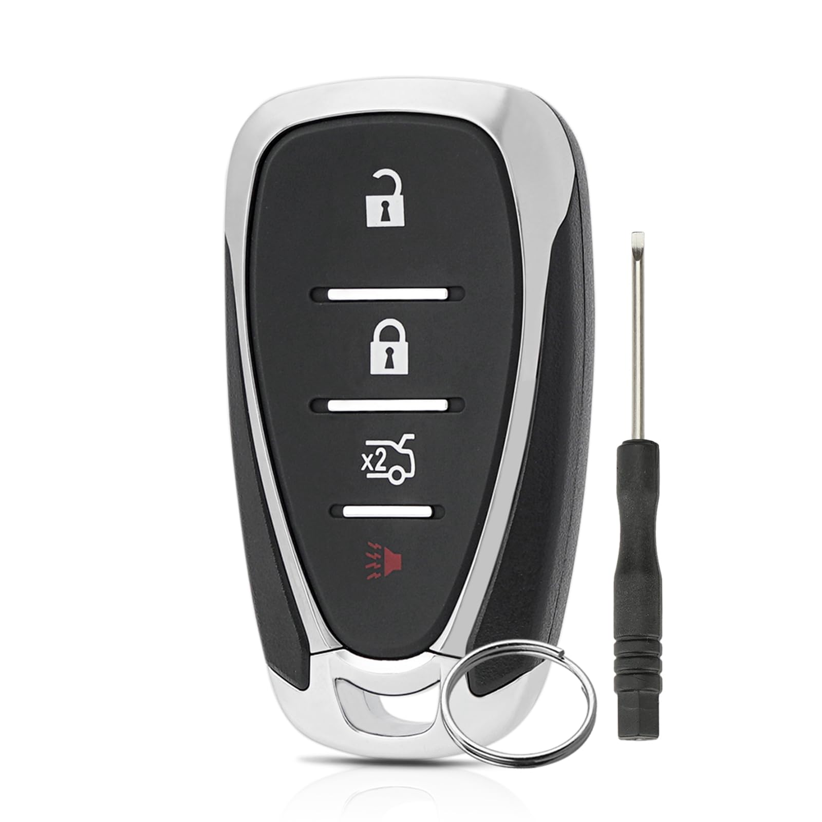 GLOUVDEYZCar Remote Control Key for Chevrolet Smart Key 433MHZ ID46 chip HYQ4EA (4-Button)