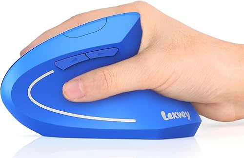Miniatura 13 de Lekvey Ratón ergonómico, ratón inalámbrico vertical, recargable 2.4 GHz USB óptico túnel carpiano ratones : 800/1200/1600 DPI, 6 botones, para