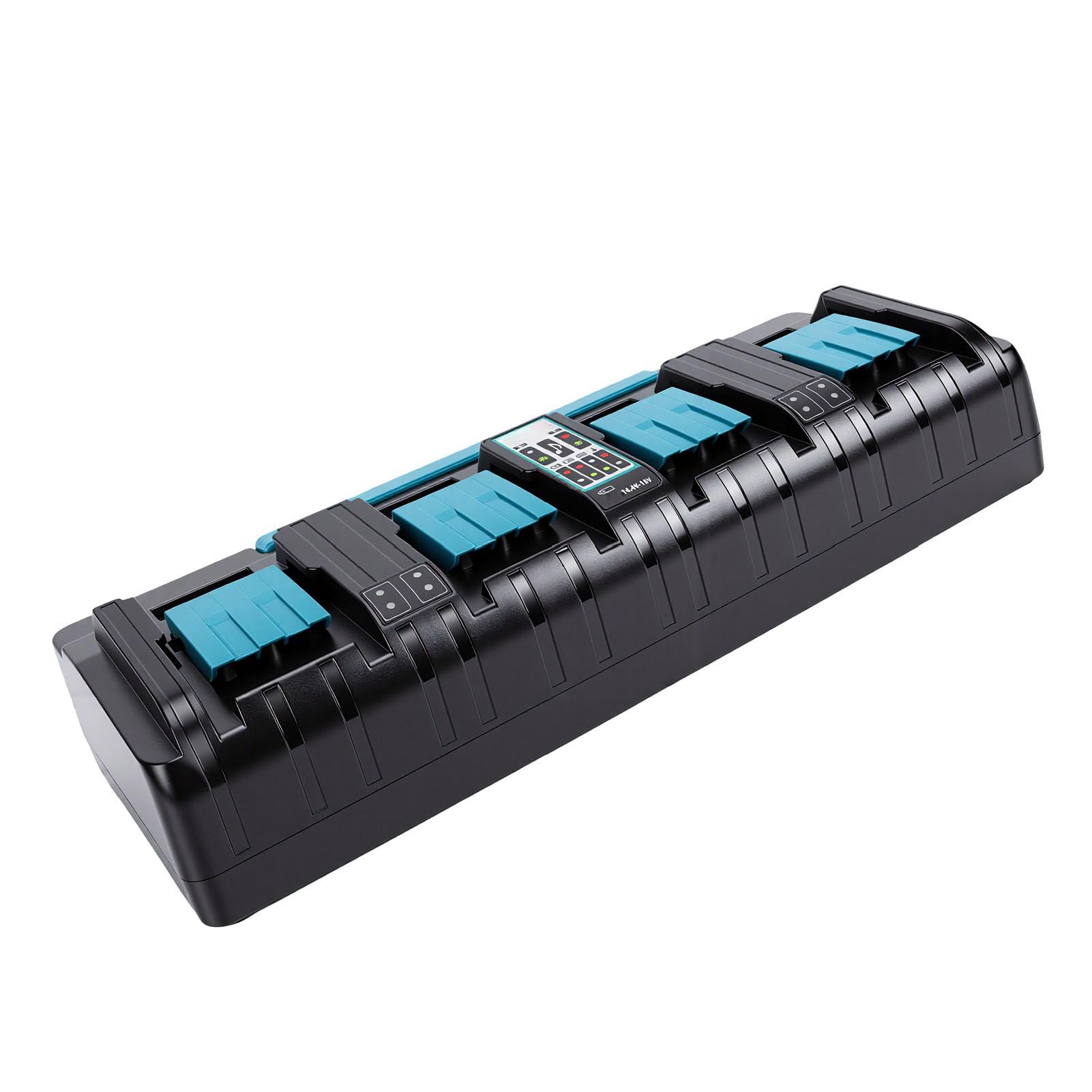 Generic Cargador de Batería Rápido de 4 Puertos para Baterías BL1820 BL1830 BL1840 BL1850 con Certificación de Seguridad y Luces LED de Fácil Monitoreo