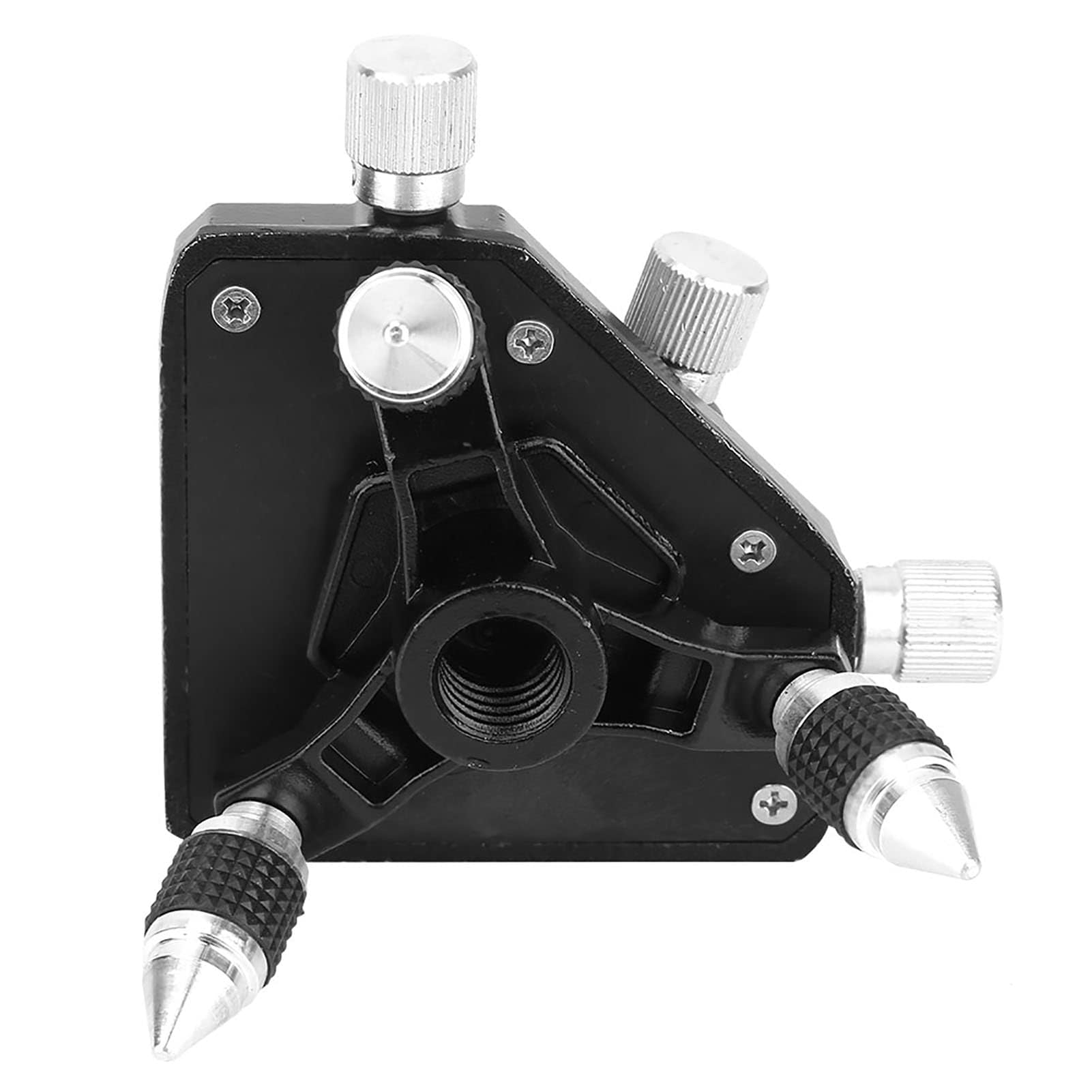 Trépied de Niveau, Support de Trépied Standard à 360 Degrés en Alliage D'aluminium, Base de Nivellement à 360° Rotative avec Filetage 1/4 pour Niveau