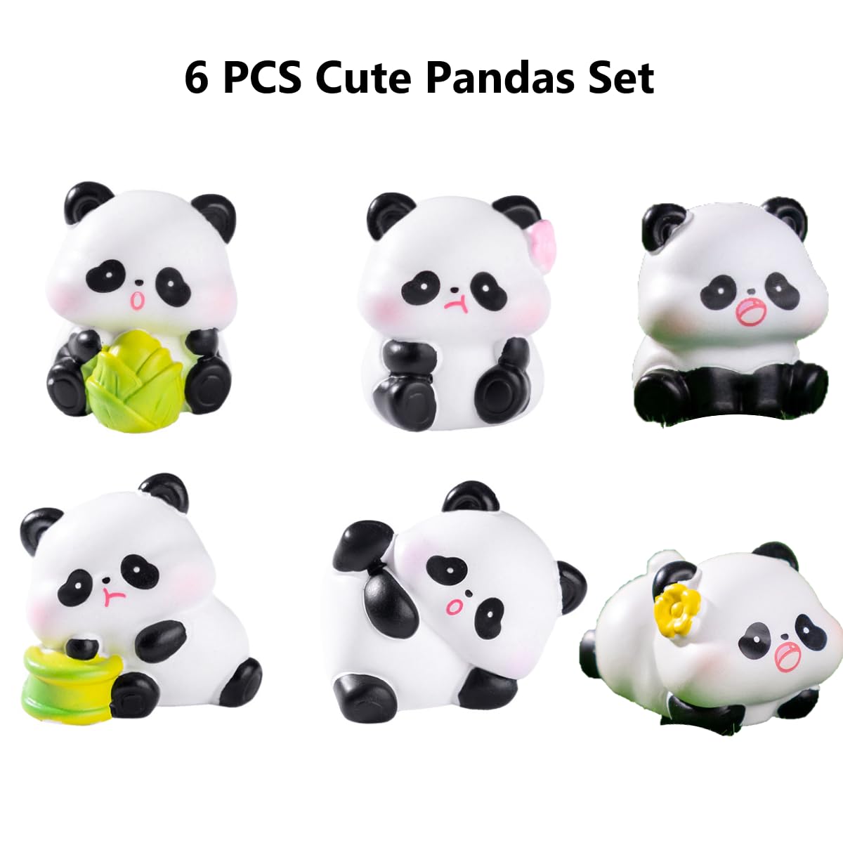FOLANDO Cute Panda Figure Set - Image 2
