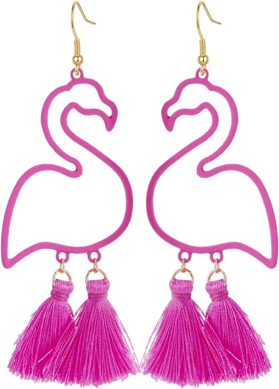 Ymimanchil Flamingo Earrings Boho Earrings Flamingo Drop Dangle Earrings