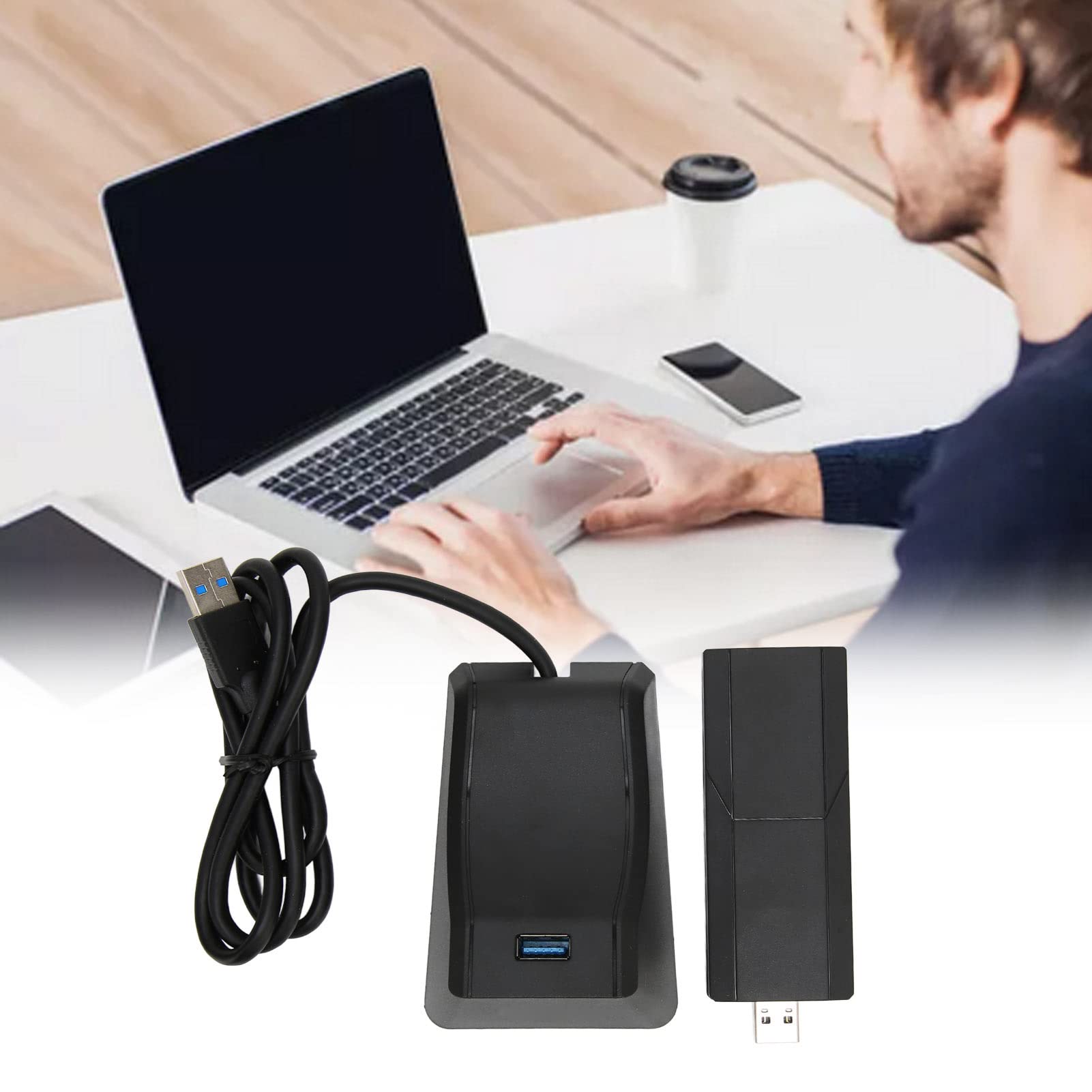 Adaptateur Sans Fil USB3.0, WIFI Partagé, Deux Bandes de Fréquence 2,4 GHz 600 MBps 5,8 GHz 1300 MBps, Antenne à Gain Élevé Intégrée, Technologie 11AC de Bande de Fréquence 5,8 GHz pour Win pour Linux
