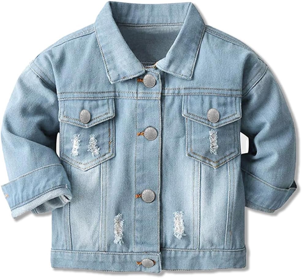 Cromoncent Toddler Denim Jacket for Boys Girls
