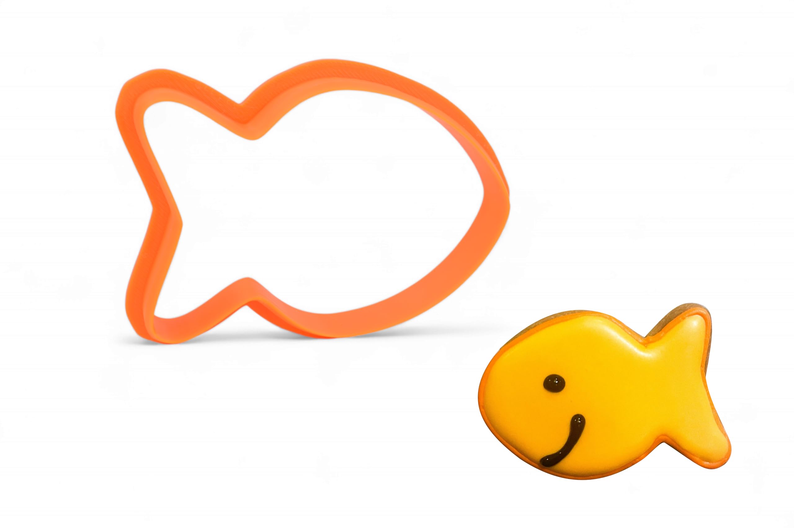 Goldfish Fish Cookie Cutter - 3 inch - Dishwasher-Safe - Simple Fish Cookie Cutter - Fish Cracker Cutter - Made in USA