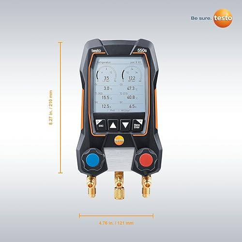 Miniatura 9 de Testo - Kit automotriz 550i con colector digital operado vía aplicación, abrazadera de tubo, termómetro para aire acondicionado, sistemas de
