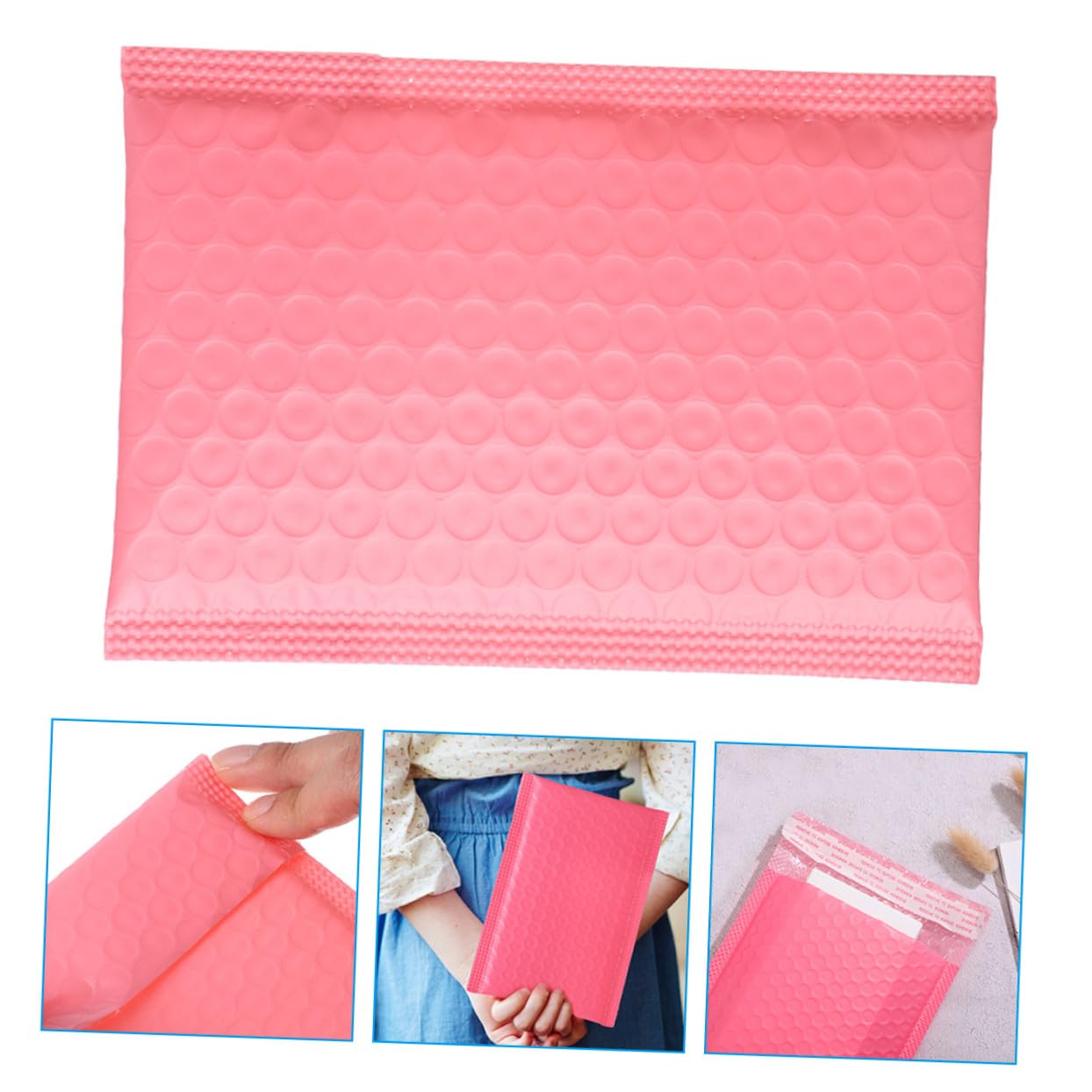 50 pièces Lot de Enveloppes à Bulles Roses Matelassées Sacs Expédition Renforcés Protection pour Petite Entreprise Emballage Bijoux et Cosmétiques