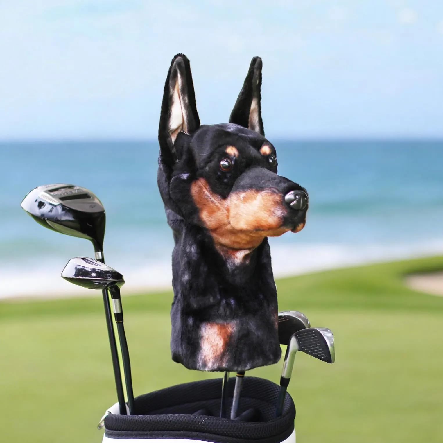 FureverClone Realistic Doberman Golf Club Head Cover - Tailored for 460CC/450CC/440CC Driver Clubs — image 1