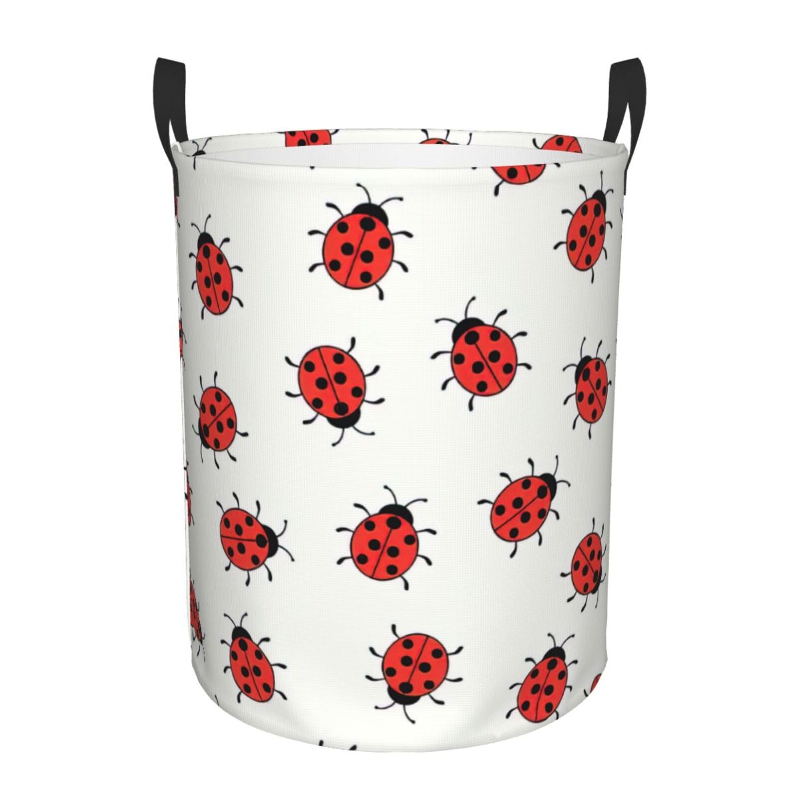 M Collapsible Round Infinite Speckled Pattern Print Laundry Hamper